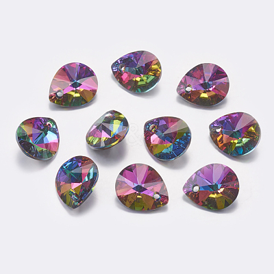 Faceted K9 Glass Rhinestone Charms RGLA-F053-E-001VO-1