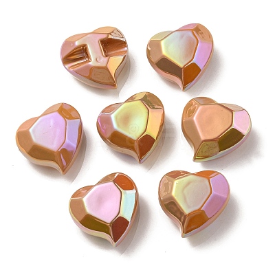UV Plating Rainbow Iridescent Acrylic Beads OACR-P010-03B-1