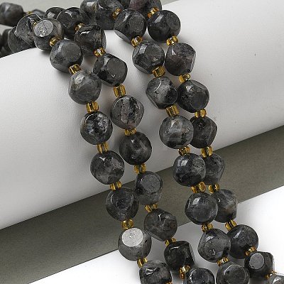 Natural Larvikite Beads Strands G-K387-A02-02-1