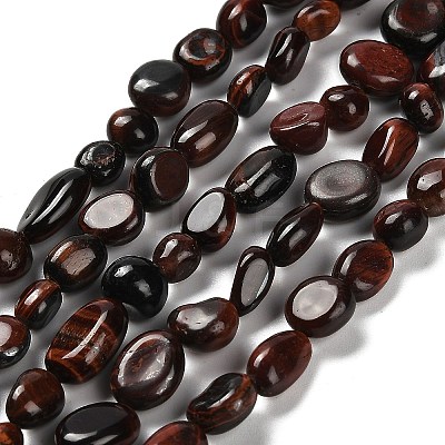 Natural Red Tiger Eye Beads Strands G-P497-01E-24-1