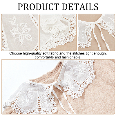 Polyester Computerized Embroidery Collar AJEW-WH0250-78-1