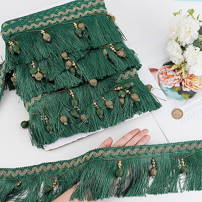 6M Polyester Tassel Lace Trim OCOR-OC0001-51A-1