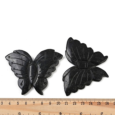 Natural Black Gold Gemstone Carved Beads G-G202-02-1