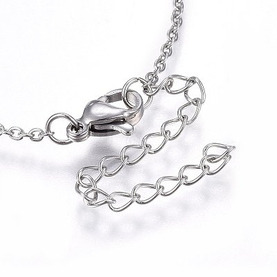 Brass Micro Pave Cubic Zirconia Pendant Necklaces NJEW-L146-07P-1