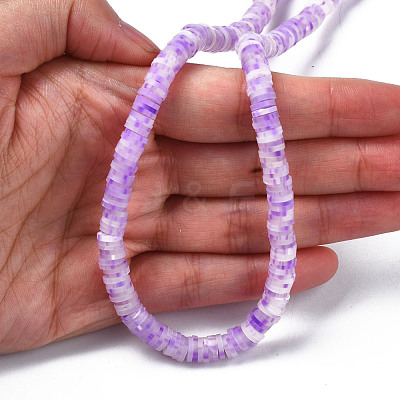 Handmade Polymer Clay Beads Strands CLAY-R089-6mm-162-1