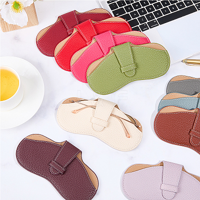 1Pc PU Leather Glasses Case AJEW-CN0006-94H-1