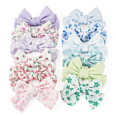 4Bags 4 Colors Cloth Bowknot Alligator Hair Clips PHAR-TA0001-20-1