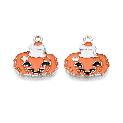 Halloween Theme Alloy and Enamel Pendants ENAM-T021-31J-02P-1