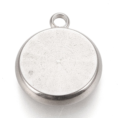 Tarnish Resistant 304 Stainless Steel Pendant Cabochon Settings STAS-K202-03D-P-1