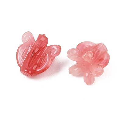 Synthetic Coral Carved Beads BSHE-P034-01D-1