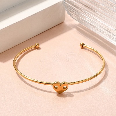 304 Stainless Steel Cuff Bangles STAS-Z108-08G-01-1