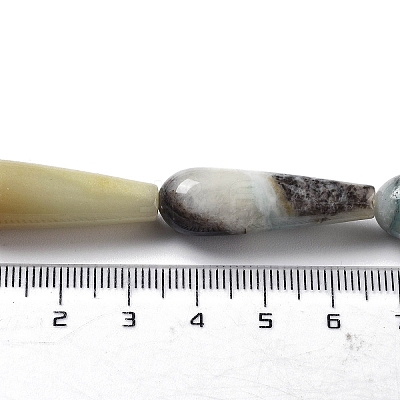 Natural Flower Amazonite Beads Strands G-P528-H03-01-1