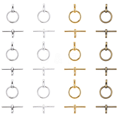 Tibetan Style Alloy Toggle Clasps TIBE-FH0001-05-RS-1
