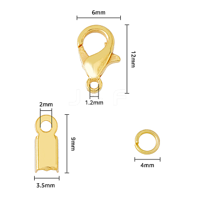120Pcs 2 Color Zinc Alloy Lobster Claw Clasps DIY-HY0001-37-1