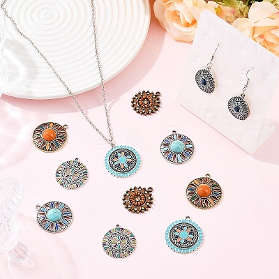 Alloy Enamel Pendants ENAM-YW0006-56-1