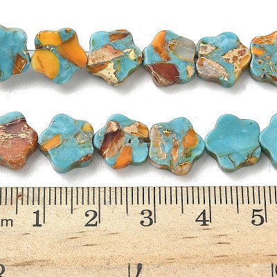 Dyed Synthetic Imperial Jasper Beads Strands G-D337-10mm-B03-1