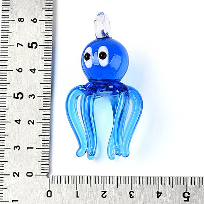 Handmade Lampwork Big Pendants LAMP-T025-06B-1