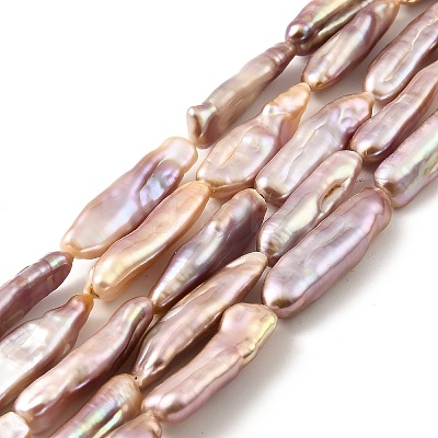 Natural Baroque Keshi Pearl Beads Strands PEAR-B004-04B-02A-1