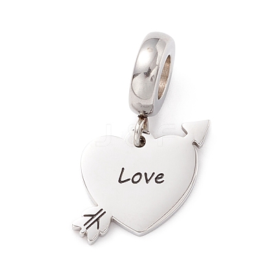 304 Stainless Steel European Dangle Charms STAS-I192-32-1