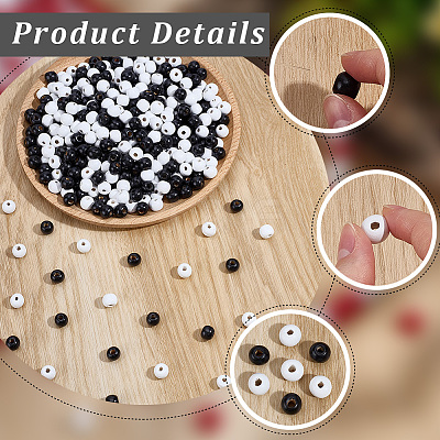 600Pcs 2 Colors Dyed Natural Wood Beads WOOD-SC0002-37B-1
