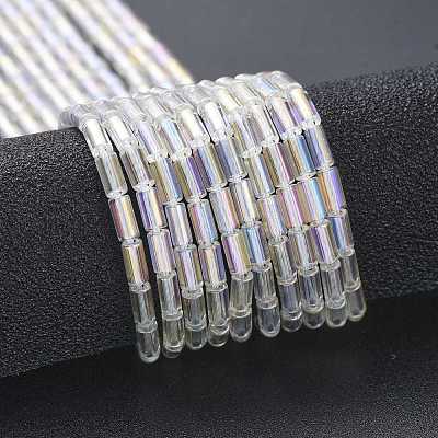 Electroplate Glass Beads Strands X-EGLA-K014-B-AB01-1