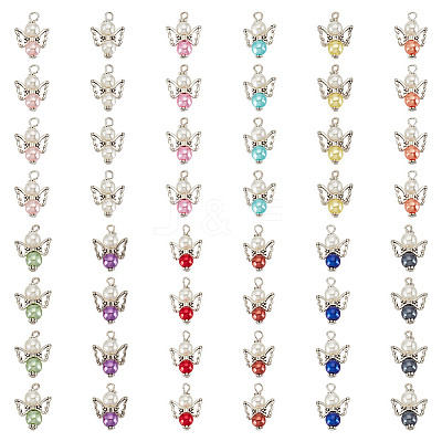 Acrylic & Alloy Pendants PALLOY-HY00029-1