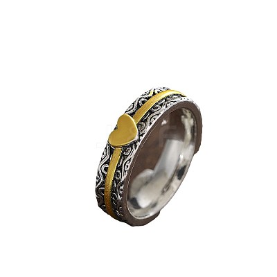Retro Alloy Heart Finger Rings for Women WG68F8B-01-1