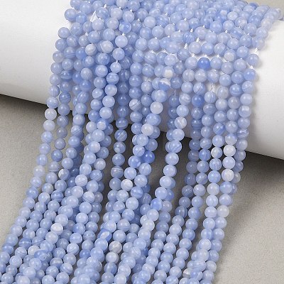 Dyed Synthetic Blue Lace Agate Beads Strands GG-CBA0389-A02-3mm-1