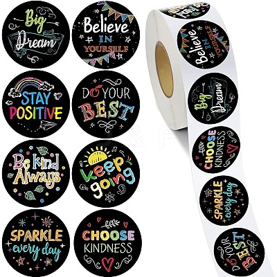 500Pcs Award Paper Self-Adhesive Stickers AJEW-S089-10B-1