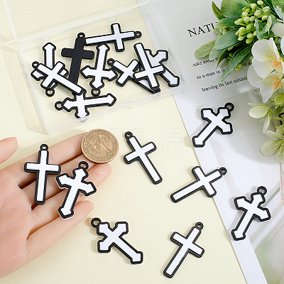 20Pcs 2 Styles Opaque Acrylic Pendants MACR-SP0001-10-1