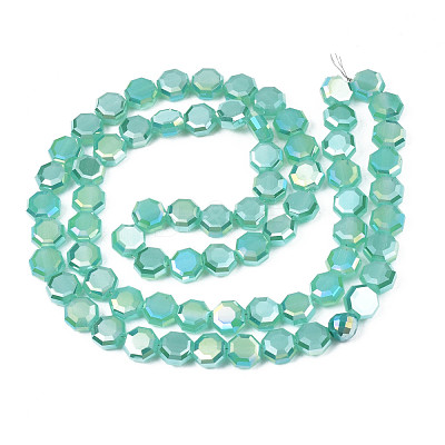 Electroplate Glass Beads Strands EGLA-N002-27-E05-1
