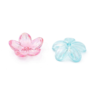 UV Plating Acrylic Bead Caps X-PACR-B003-06-1