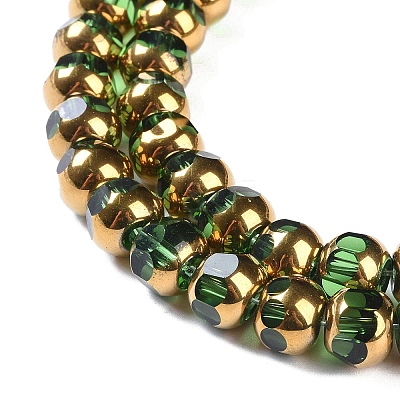 Electroplate Glass Beads Strands EGLA-Q128-04A-FP03-1