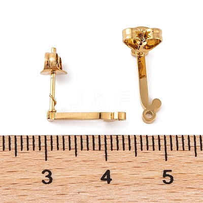 Ion Plating(IP) 304 Stainless Steel Stud Earrings FIND-Q103-01J-G-1