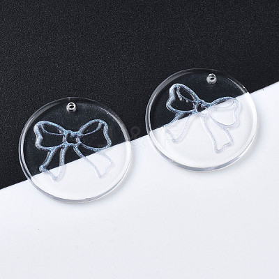 Transparent Resin Pendants RESI-N030-006D-1