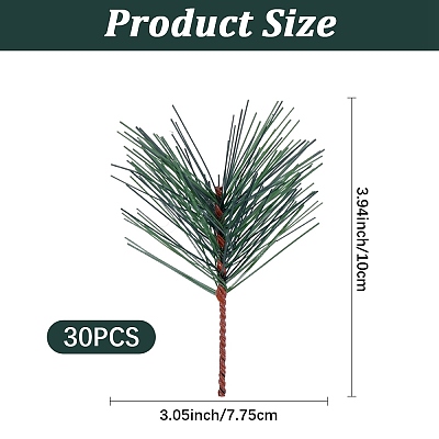 30Pcs Plastic Artificial Pine Branches AJEW-CP0009-91-1
