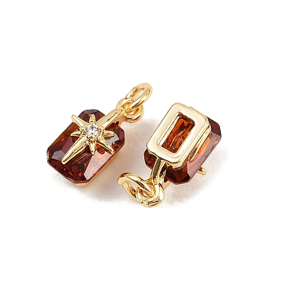 Brass Pave Cubic Zirconia Pendants X-KK-H078-33G-03-1