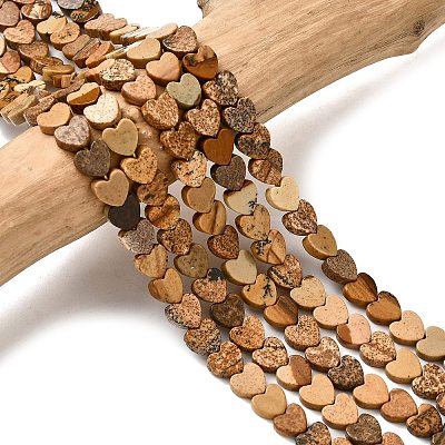 Natural Picture Jasper Beads Strands G-A272-A01-20-1