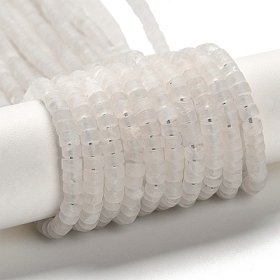 Natural Frosted Angolan Clear Quartz Beads Strands G-P575-B46-4x2mm-1