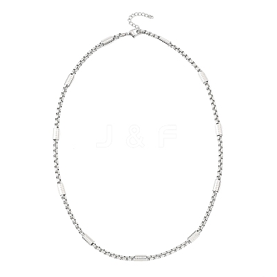 5.5MM 304 Stainless Steel Rectangle Box Chain Necklaces NJEW-JN05546-1