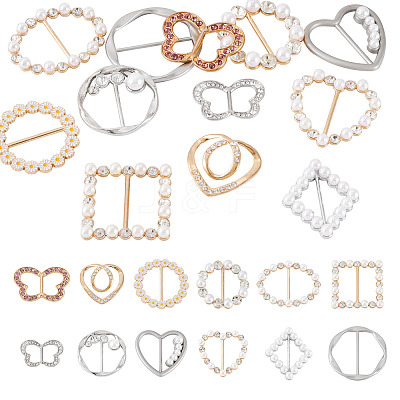 12Pcs 12 Styles Alloy Buckles AJEW-TA0003-44-1
