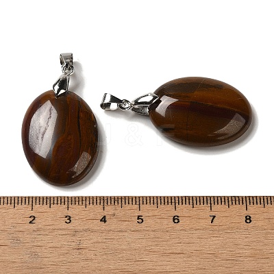 Natural Tiger Iron Pendants G-Z055-03P-21-1