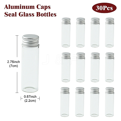 30Pcs Empty Glass Bead Storage Tubes AJEW-YW0001-16C-1