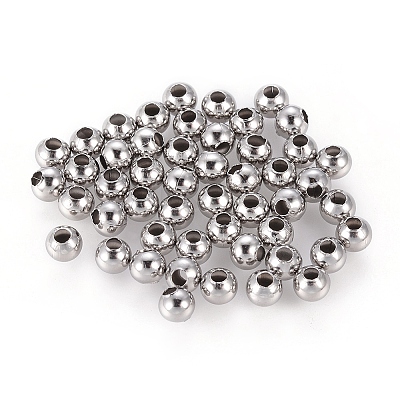 Non-Tarnish 304 Stainless Steel Round Seamed Beads A-STAS-R032-2mm-1