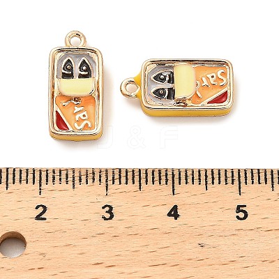 Alloy Enamel Pendants PALLOY-R155-01G-05-1
