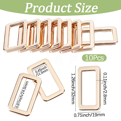 10Pcs Alloy Slider Buckles FIND-CY0001-96LG-1