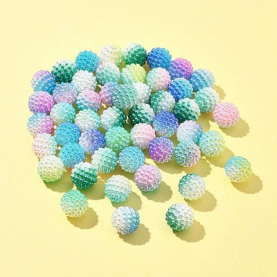 50Pcs 5 Colors Imitation Pearl Acrylic Beads OACR-FS0001-62B-1