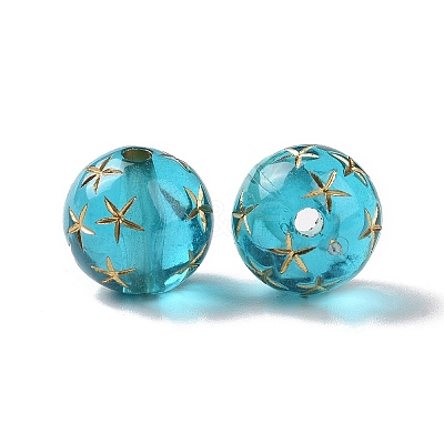 Transparent Acrylic Beads X-OACR-E015-19-1