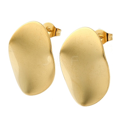 Ion Plating(IP) 201 Stainless Steel Stud Earrings EJEW-K270-07G-1