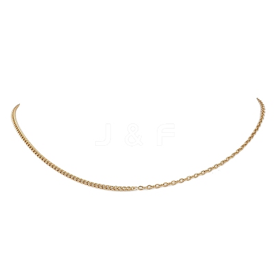 2MM 304 Stainless Steel Cable Chain Curb Chain Necklaces for Women NJEW-JN05561-1